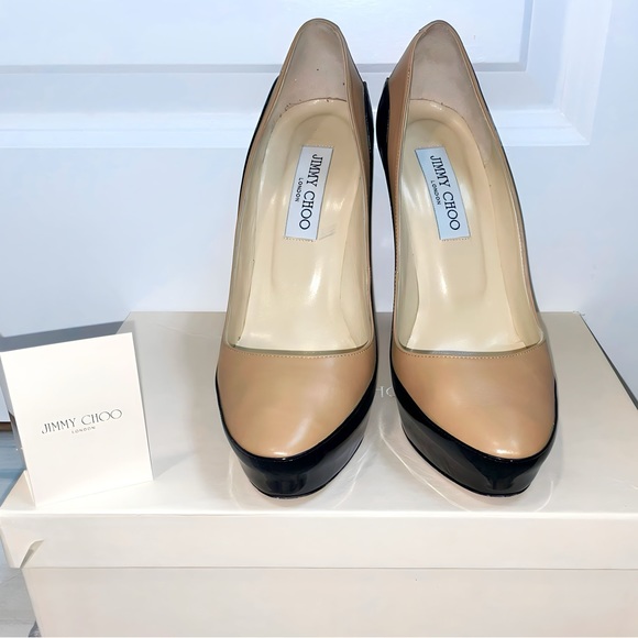 Jimmy Choo Stilettos Nude/Black Size 38 - Picture 4 of 8